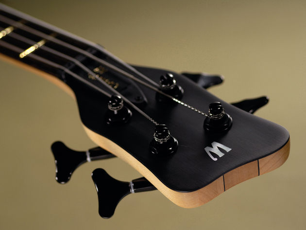 Warwick Corvette $$ NT Bubinga The Double Buck's headstock has Warwick's signature down-angled tuners